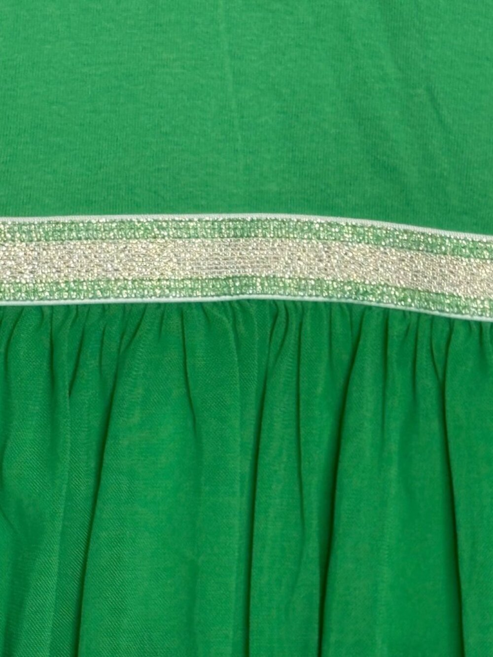 Hanna Andersson Green Girls Tiered Tank Dress With Sparkle Waistband Size 130 - Picture 5 of 9